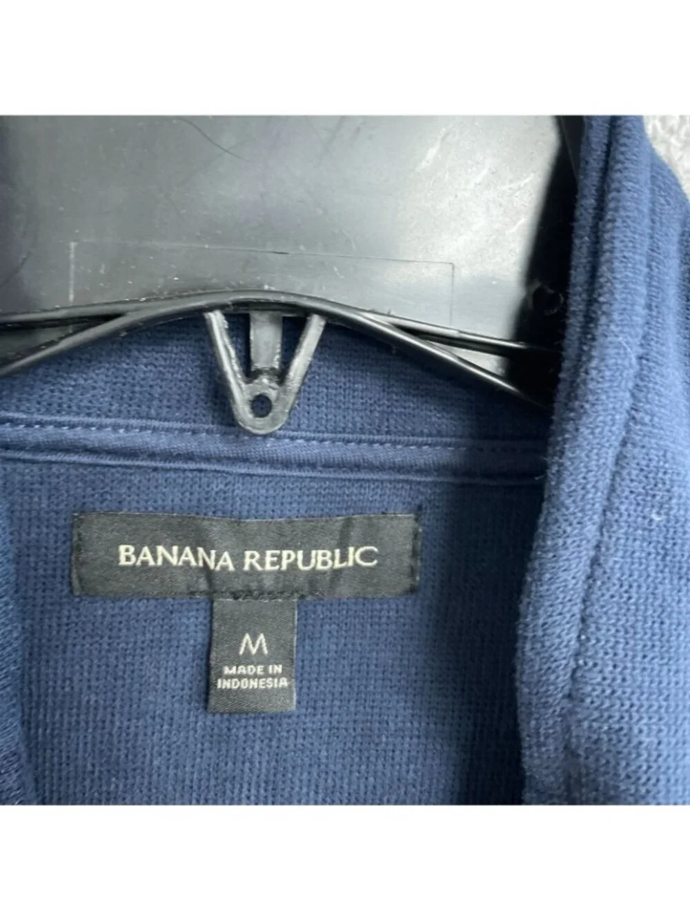 Banana Republic Men's Size M Navy Half-Zip Pullover Sweatshirt Cotton N1398